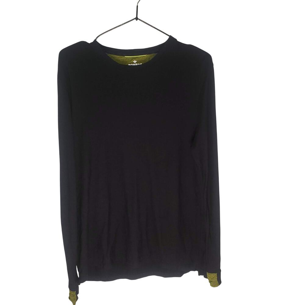 Bombas Bee Better Black Neon Merino Wool Tencel Base Layer S Thumbholes Hex Tec